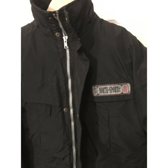 North Sportif Men’s Sz XL Jacket Reversible Puffer Zip Black Snow Jacket - Picture 5 of 11